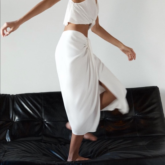 ZARA Knotted Pareo Skirt - Picture 11 of 14